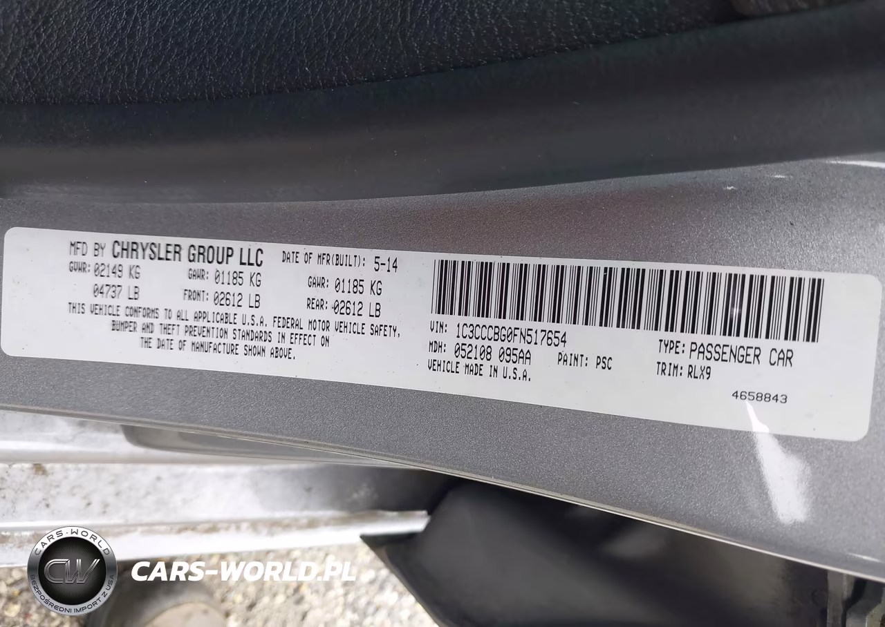 2015 Chrysler 200 S VIN:1C3CCCBG0FN517654 - 9