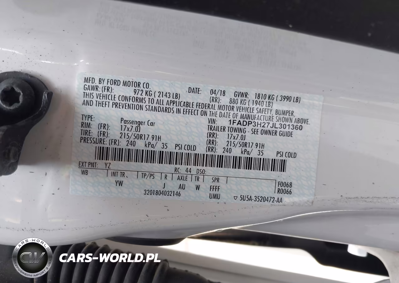 2018 Ford Focus Sel VIN:1FADP3H27JL301360 - 9
