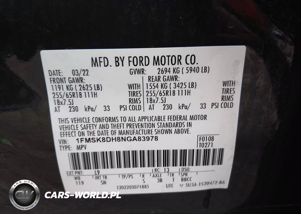 2022 Ford Explorer Xlt VIN:1FMSK8DH8NGA83978 - 9