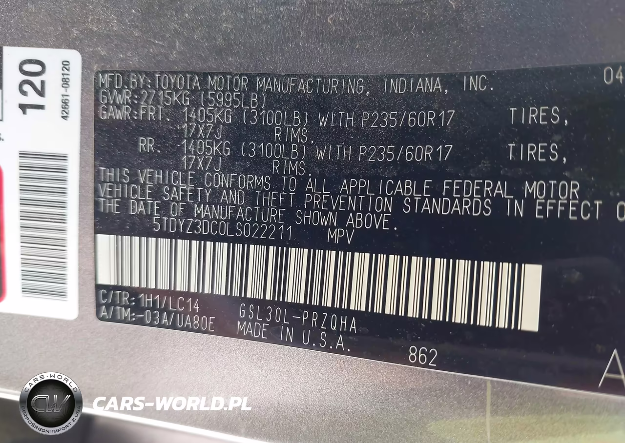 2020 Toyota Sienna Xle VIN:5TDYZ3DC0LS022211 - 9