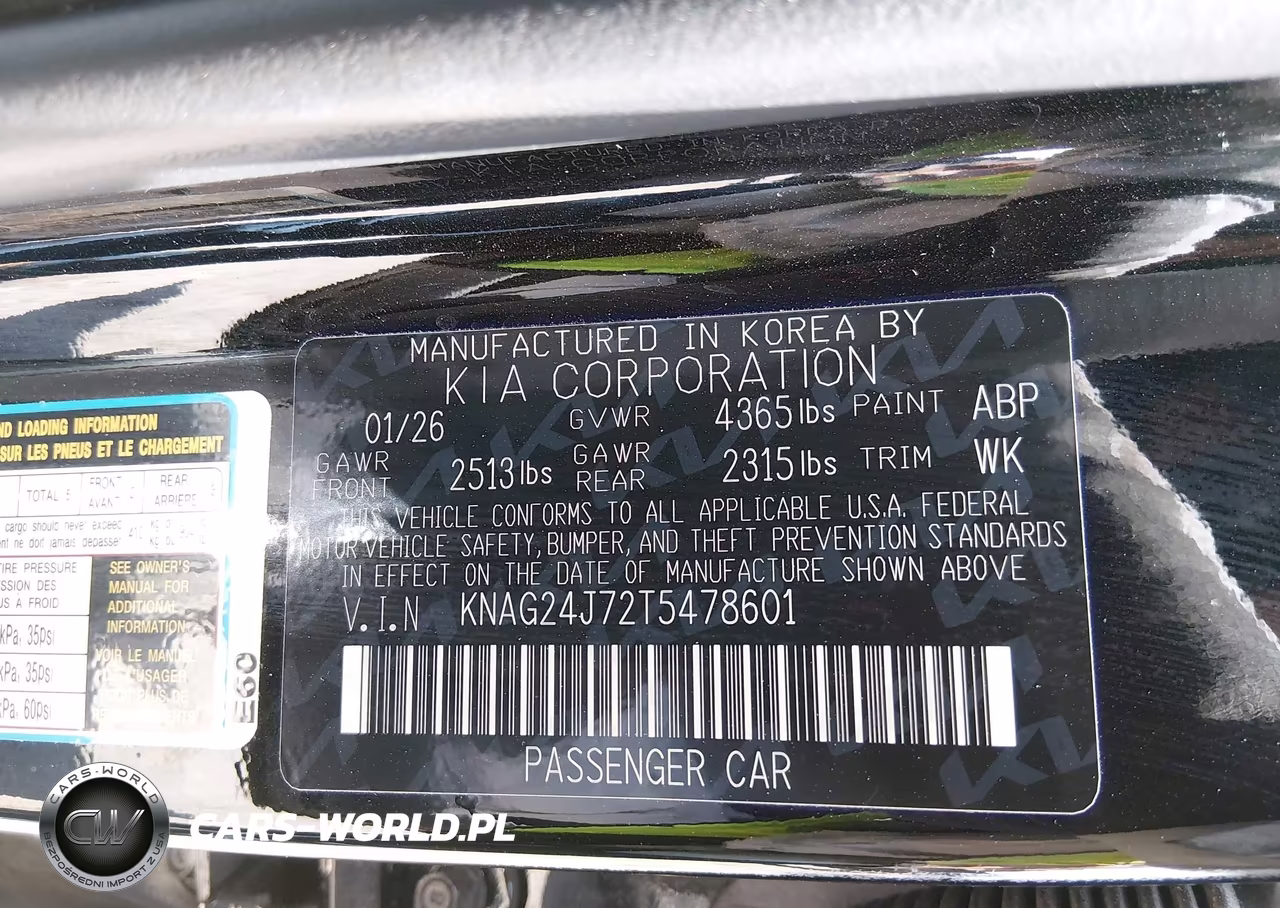 2026 Kia K5 Lxs Fwd VIN:KNAG24J72T5478601 - 9