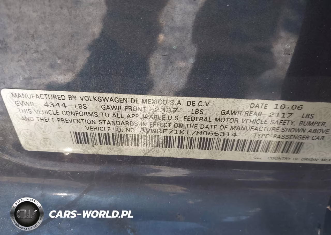 2007 Volkswagen Jetta 2.5 VIN:3VWRF71K17M065314 - 9