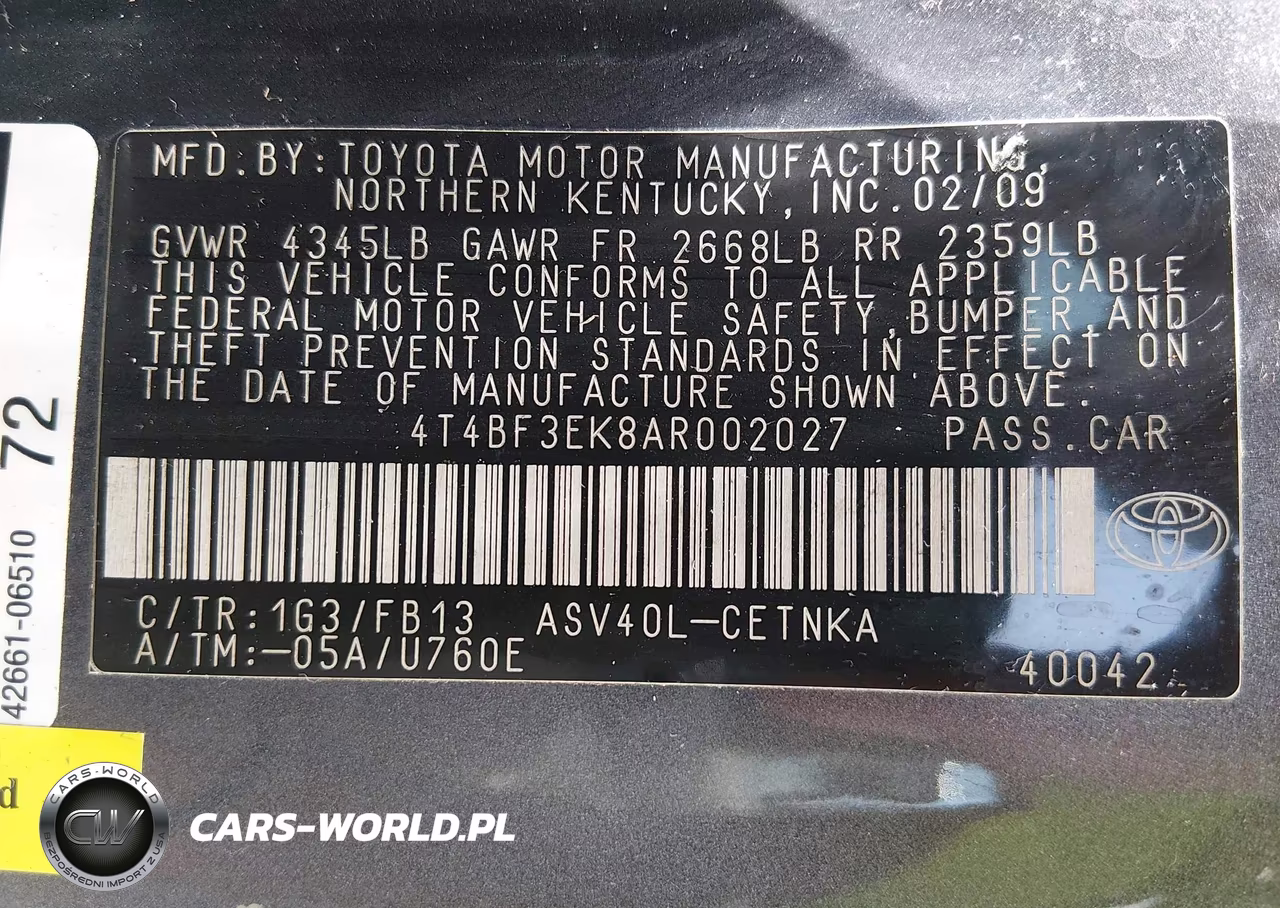2010 Toyota Camry Le VIN:4T4BF3EK8AR002027 - 9