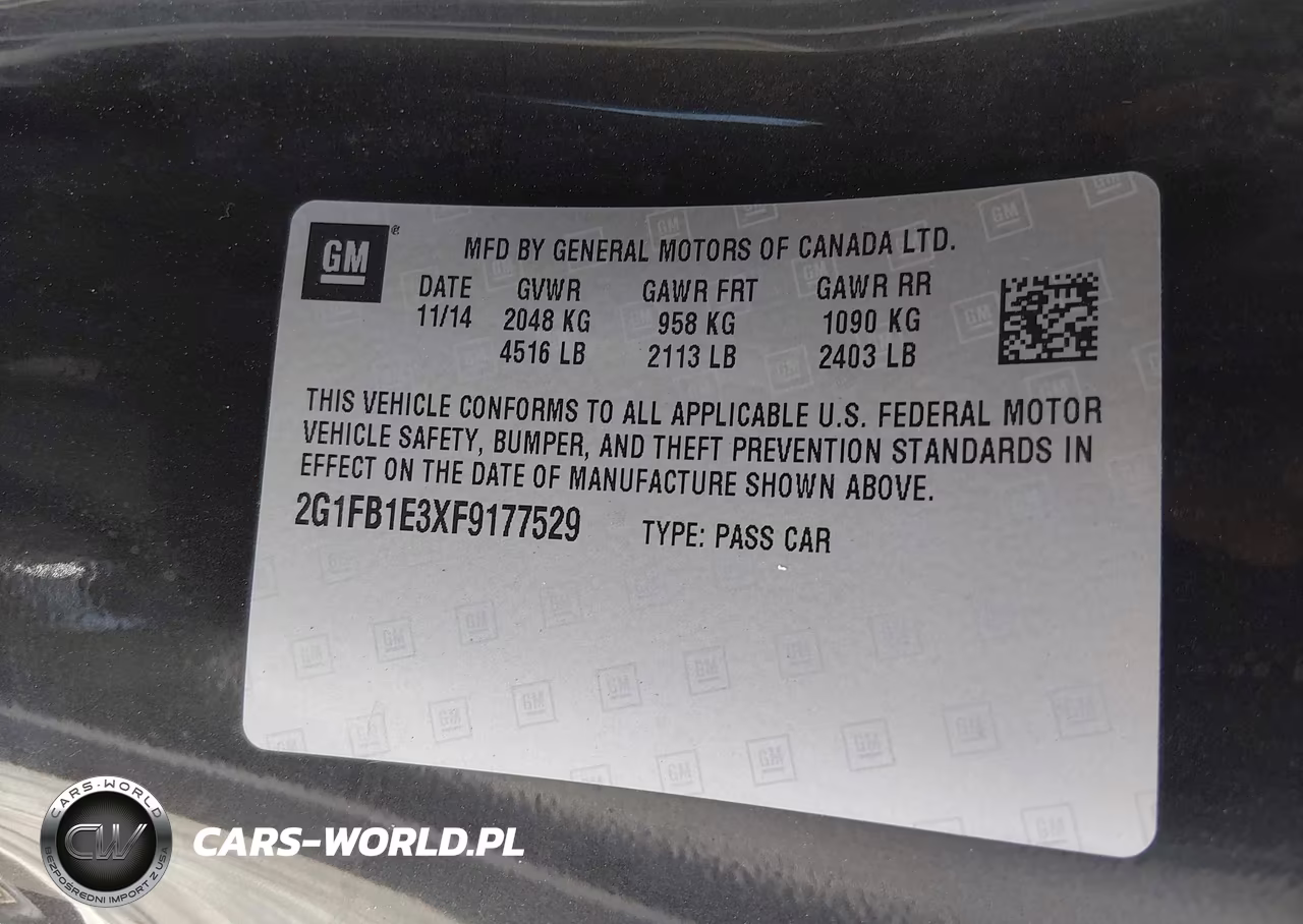 2015 Chevrolet Camaro Ls VIN:2G1FB1E3XF9177529 - 9