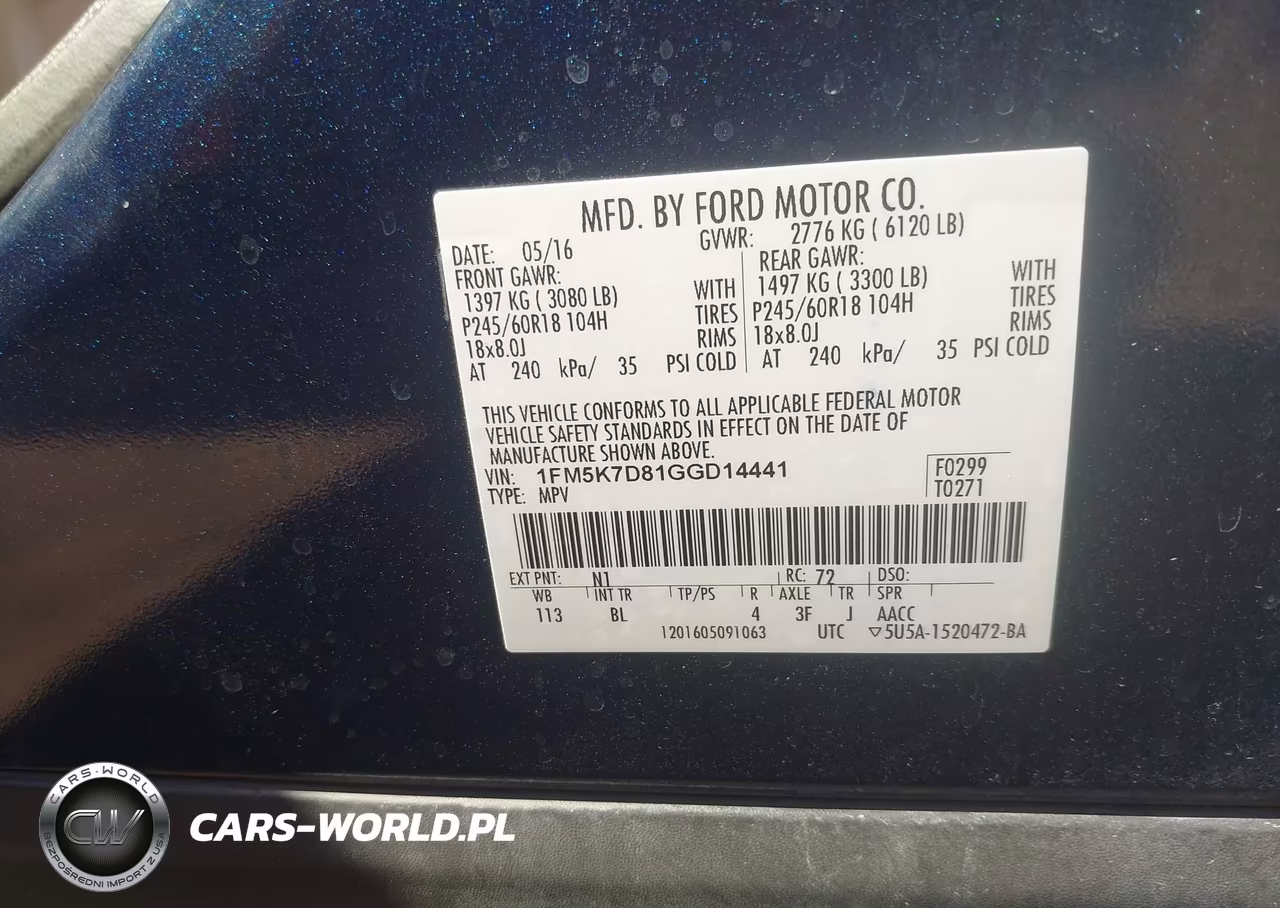 2016 Ford Explorer Xlt VIN:1FM5K7D81GGD14441 - 9