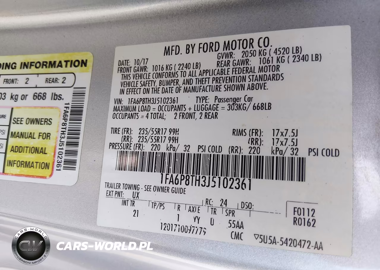 2018 Ford Mustang Ecoboost VIN:1FA6P8TH3J5102361 - 9