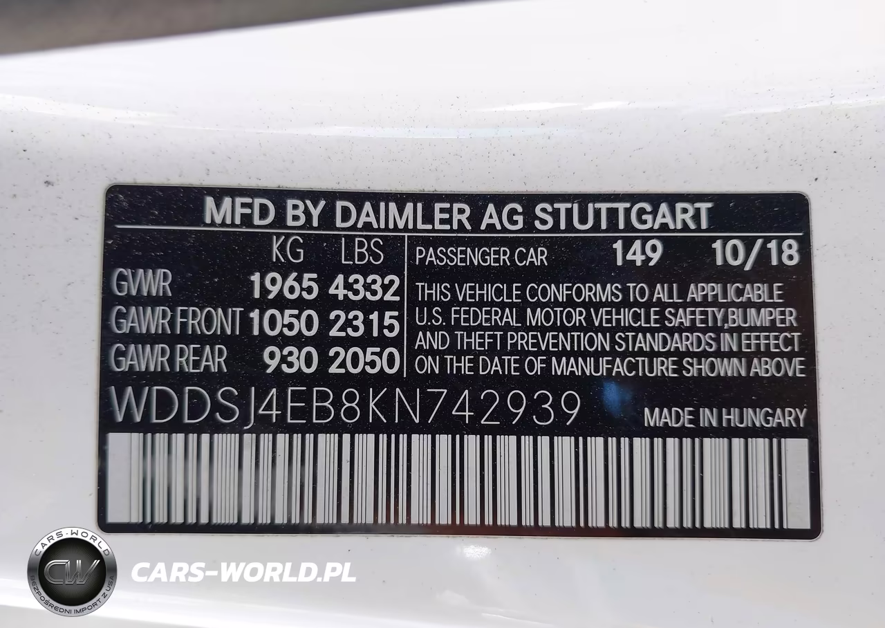 2019 Mercedes-Benz Cla 250 VIN:WDDSJ4EB8KN742939 - 9