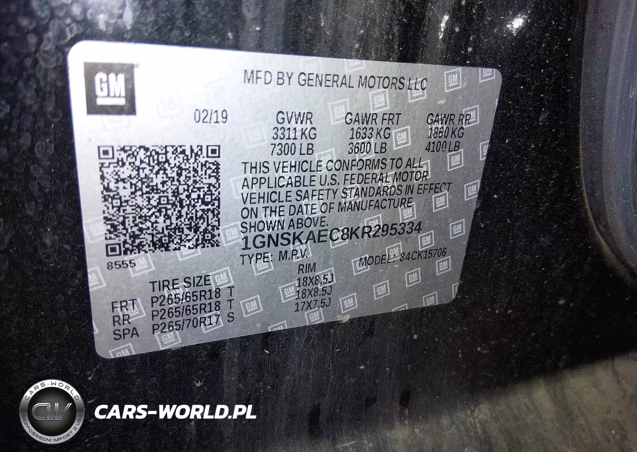 2019 Chevrolet Tahoe Ls VIN:1GNSKAEC8KR295334 - 9