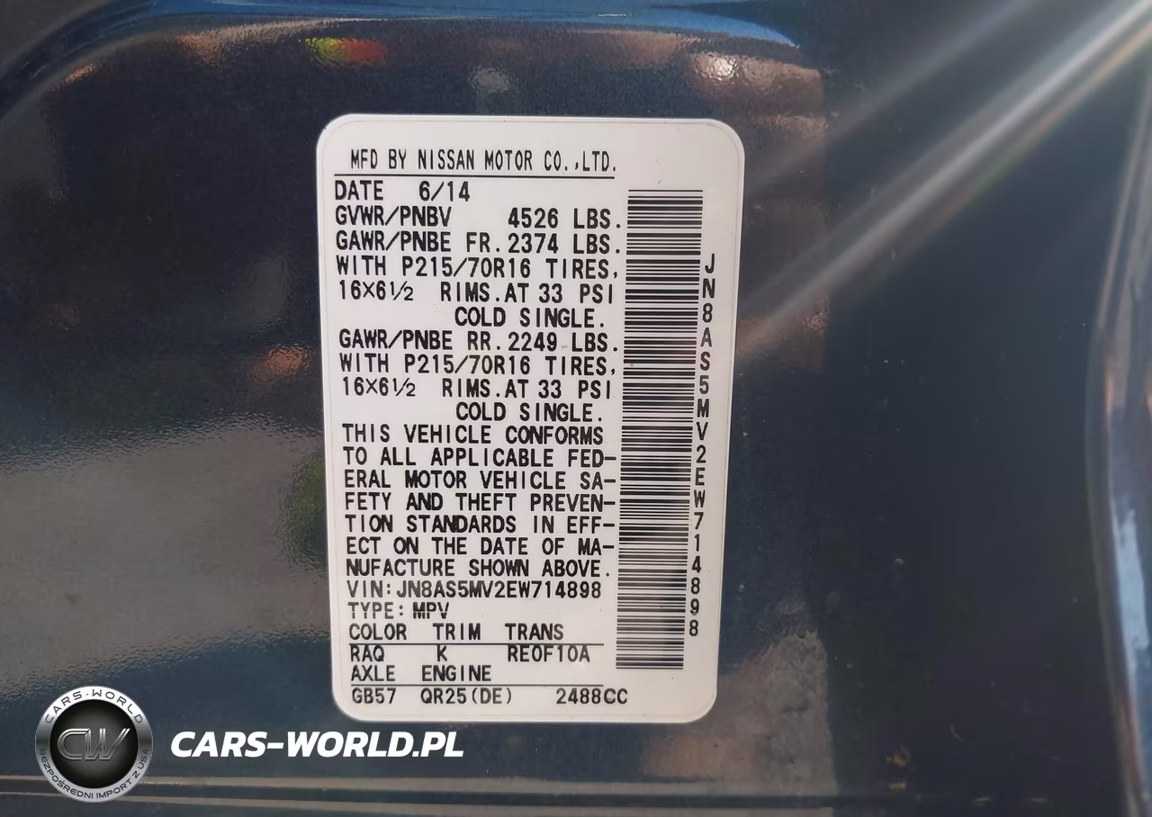 2014 Nissan Rogue Select S VIN:JN8AS5MV2EW714898 - 9