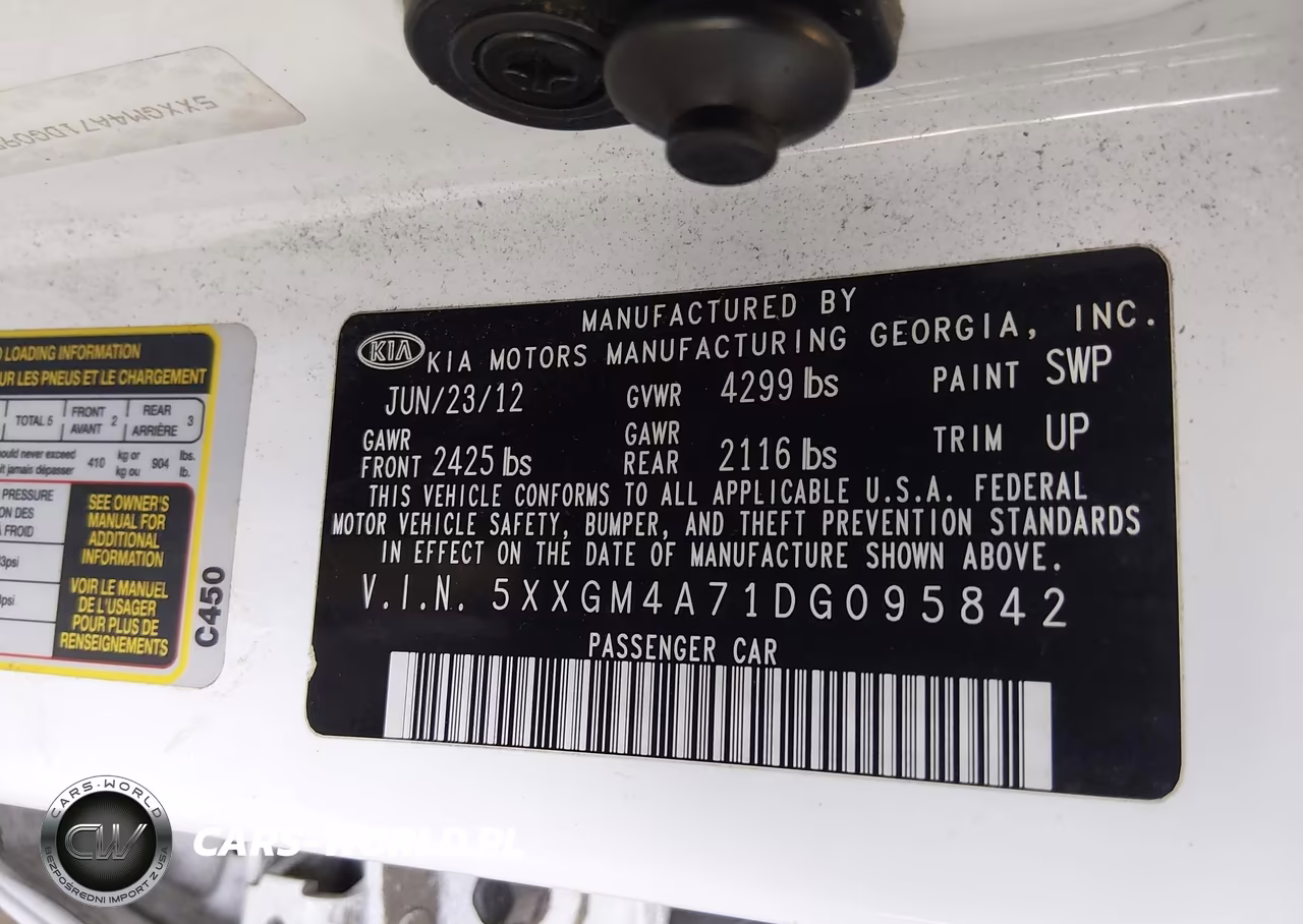 2013 Kia Optima Lx VIN:5XXGM4A71DG095842 - 9