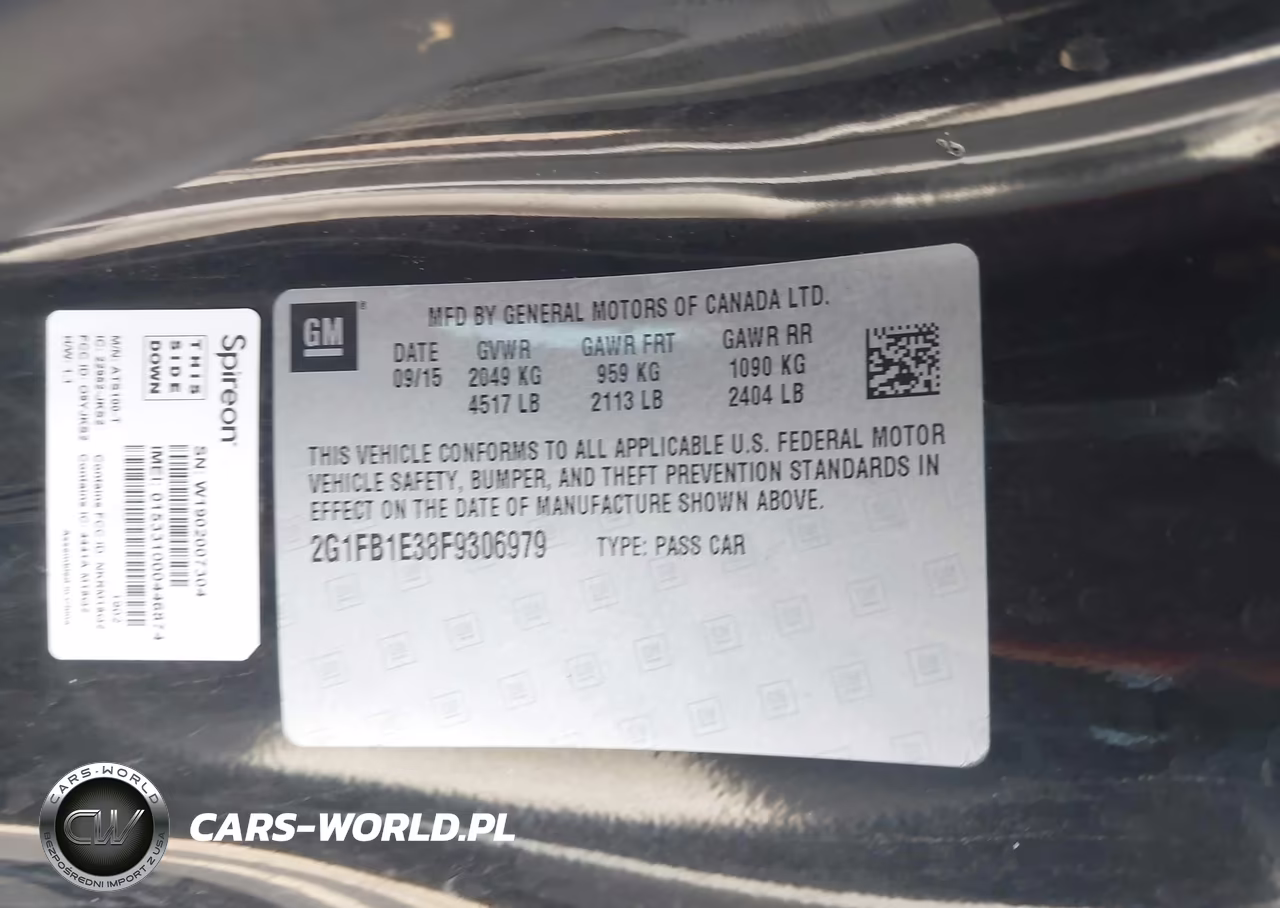 2015 Chevrolet Camaro 2Ls VIN:2G1FB1E38F9306979 - 9