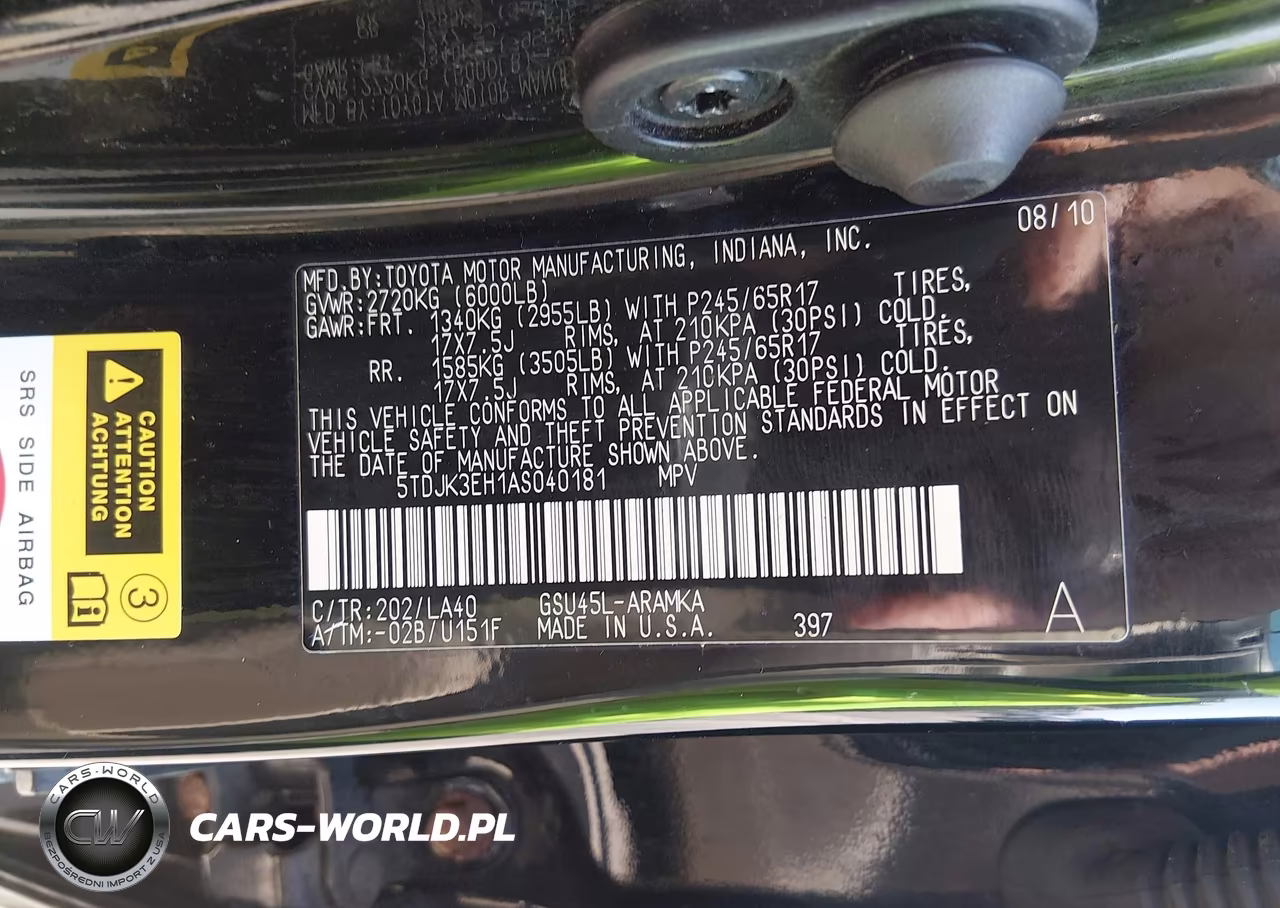 2010 Toyota Highlander Se V6 VIN:5TDJK3EH1AS040181 - 9