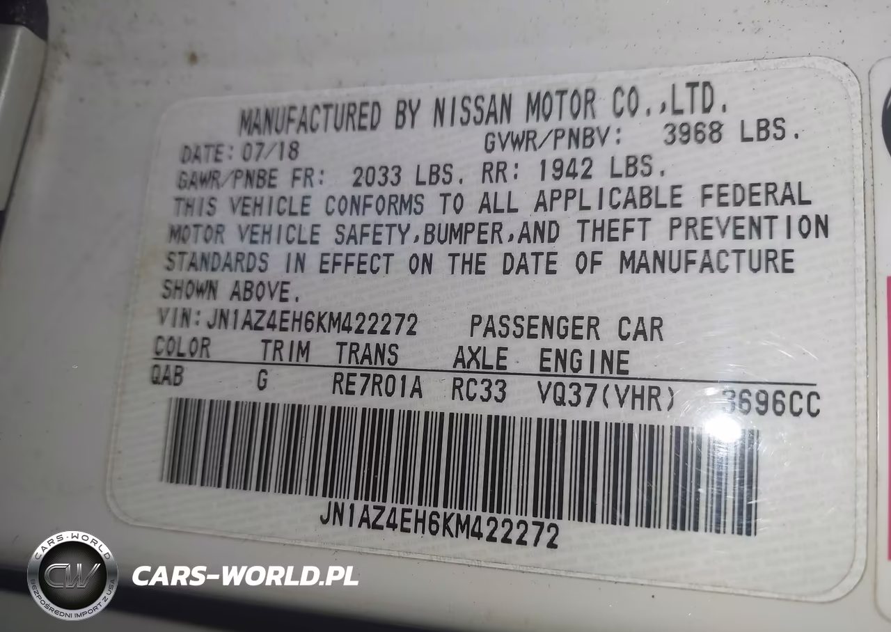 2019 Nissan 370Z VIN:JN1AZ4EH6KM422272 - 9