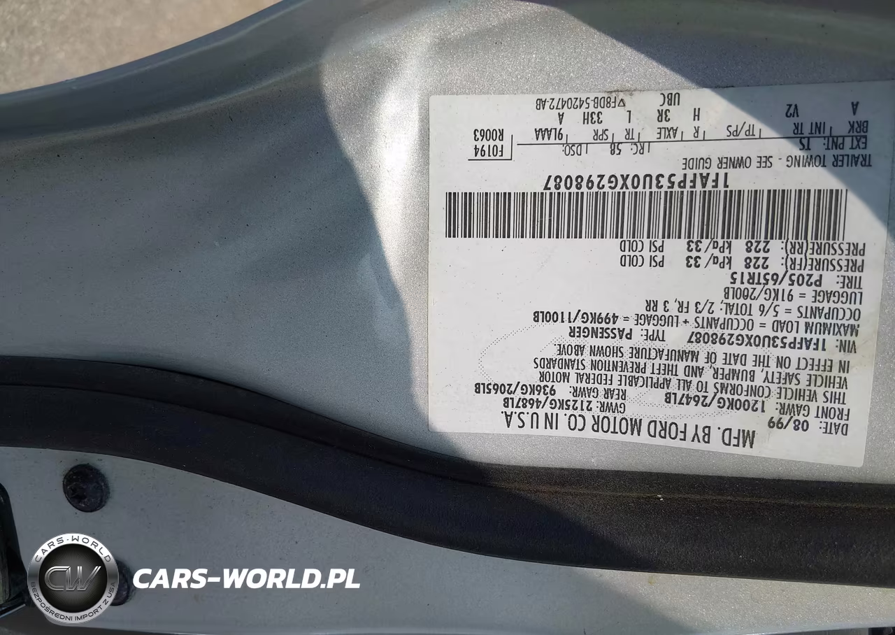1999 Ford Taurus Se-Se-Ne VIN:1FAFP53U0XG298087 - 9