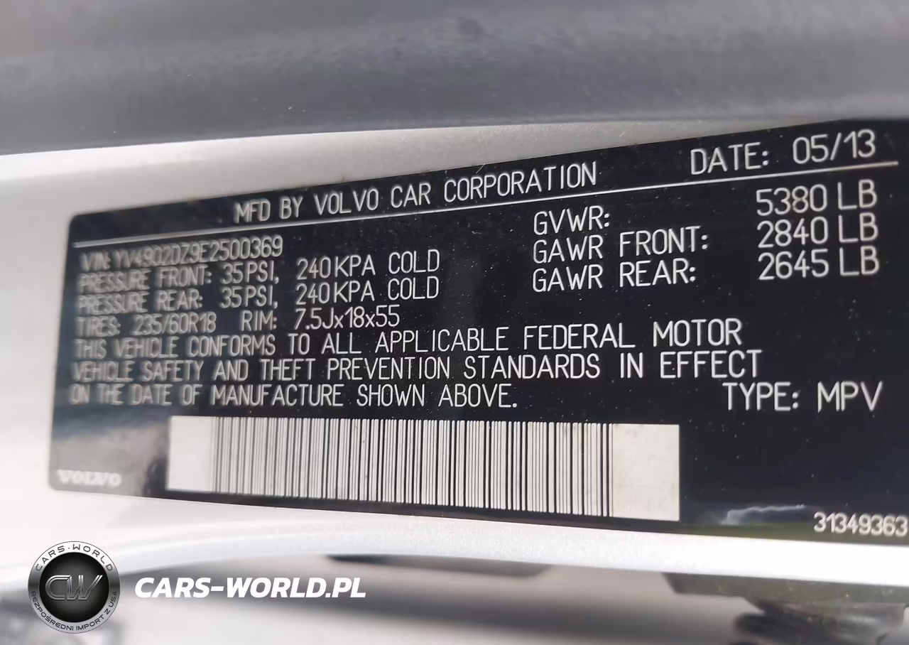 2014 Volvo Suv VIN:YV4902DZ9E2500369 - 9