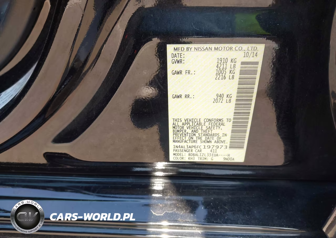 2015 Nissan Altima 2.5 Sv VIN:1N4AL3AP6FC197973 - 9
