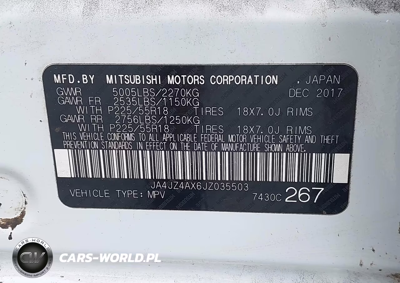 2018 Mitsubishi Outlander Gt VIN:JA4JZ4AX6JZ035503 - 9