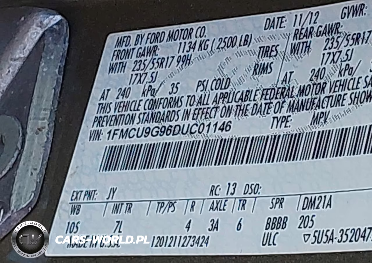 2013 Ford Escape Se VIN:1FMCU9G96DUC01146 - 9