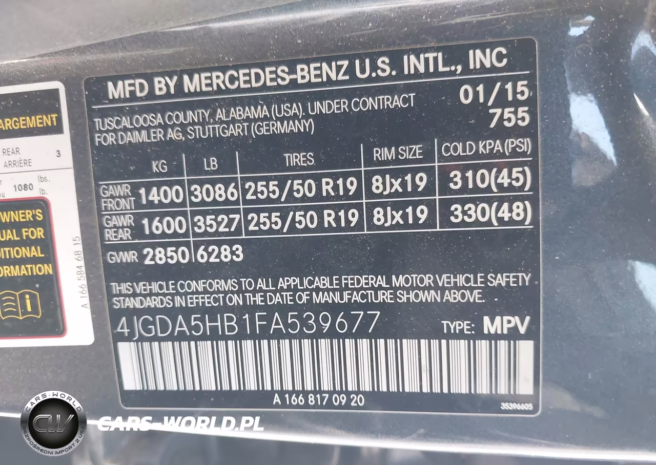 2015 Mercedes-Benz Ml 350 4Matic VIN:4JGDA5HB1FA539677 - 9