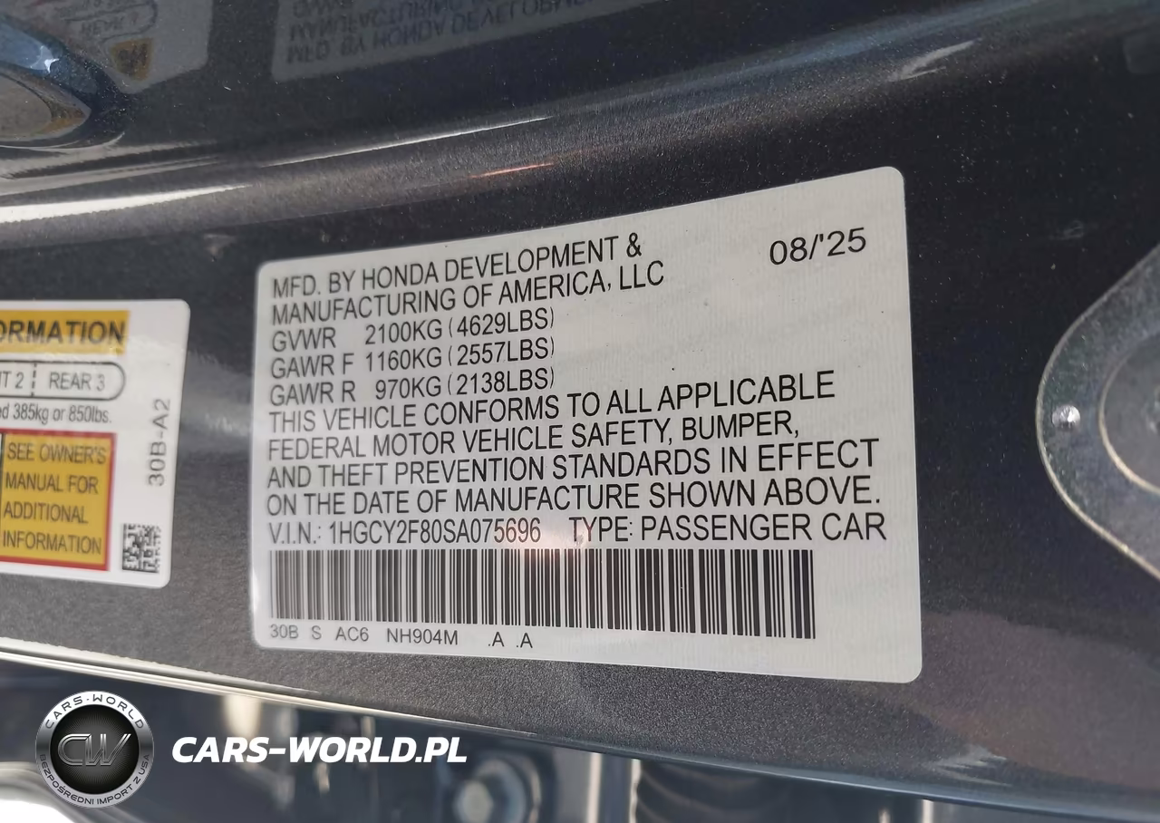 2025 Honda Accord Hybrid Touring VIN:1HGCY2F80SA075696 - 9