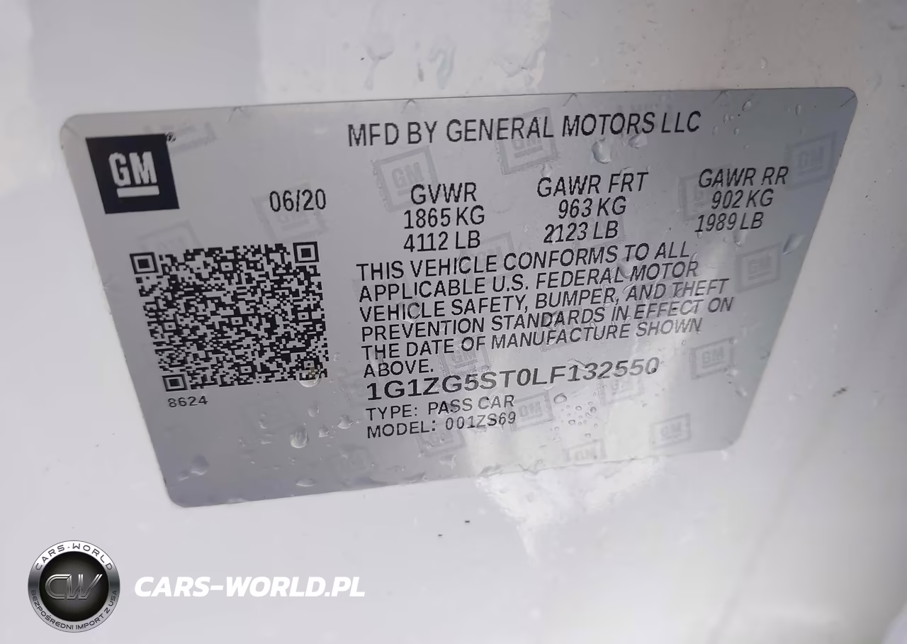 2020 Chevrolet Malibu Fwd Rs VIN:1G1ZG5ST0LF132550 - 9