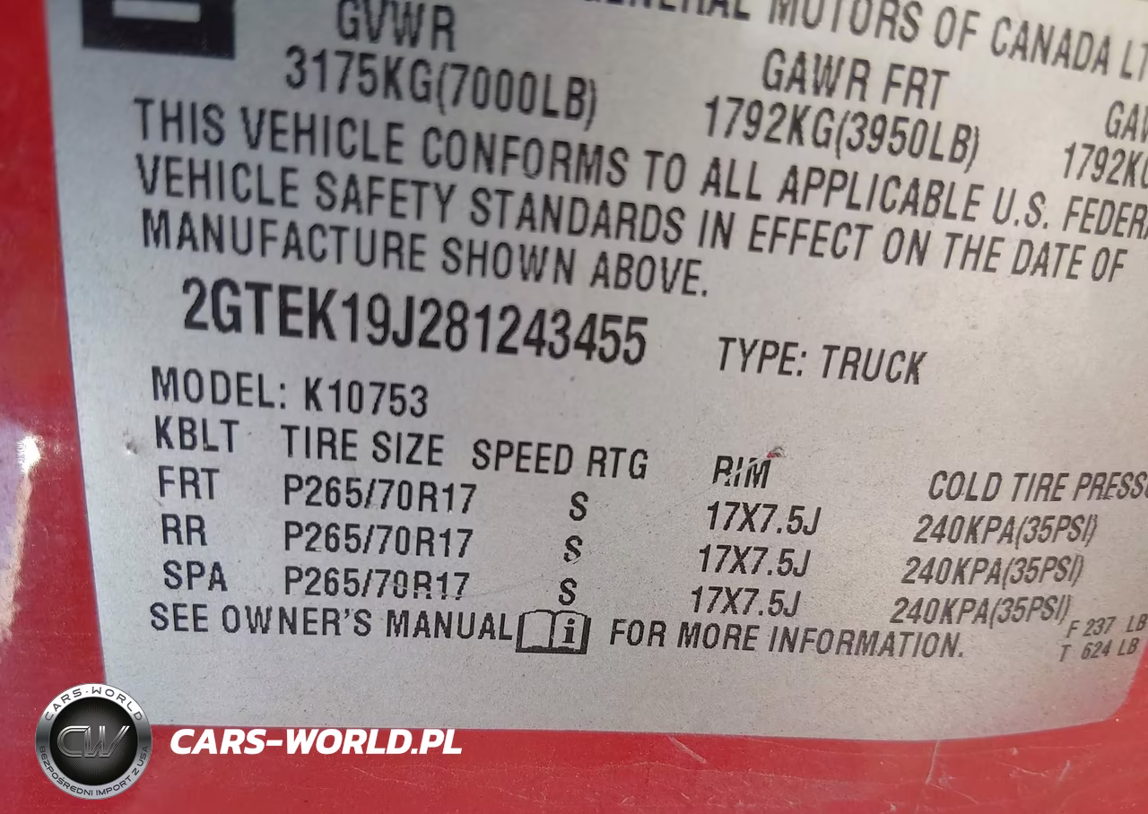 2008 GMC Sierra 1500 Sle1 VIN:2GTEK19J281243455 - 9