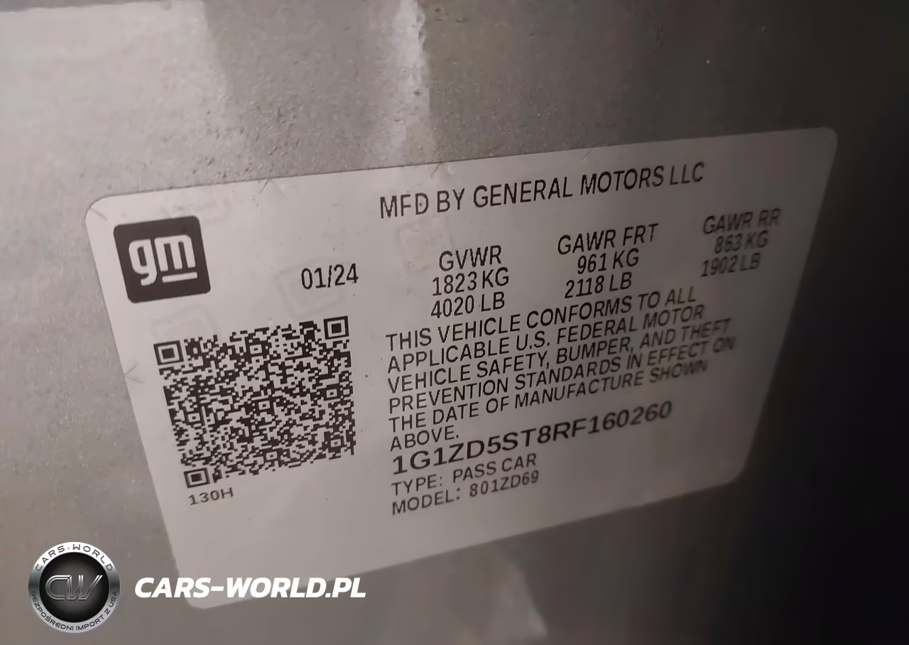 2024 Chevrolet Malibu Fwd 1Lt VIN:1G1ZD5ST8RF160260 - 9
