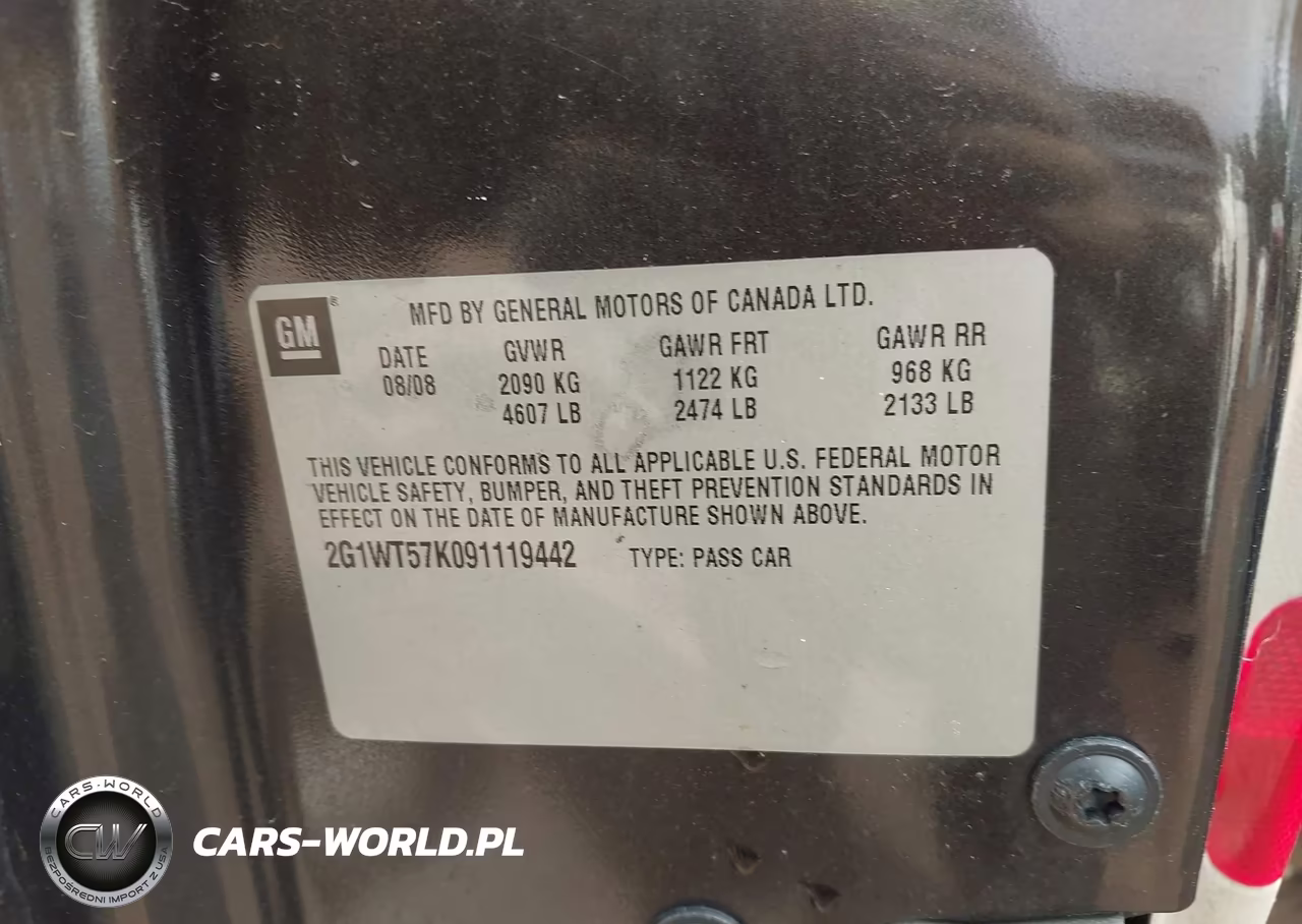2009 Chevrolet Impala Lt VIN:2G1WT57K091119442 - 9