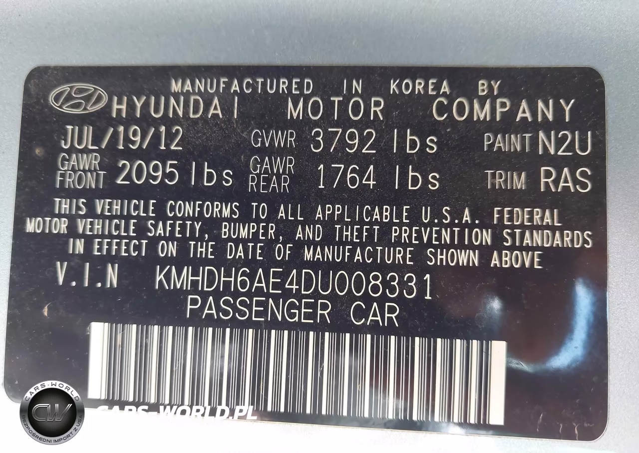 2013 Hyundai Elantra Gs VIN:KMHDH6AE4DU008331 - 9