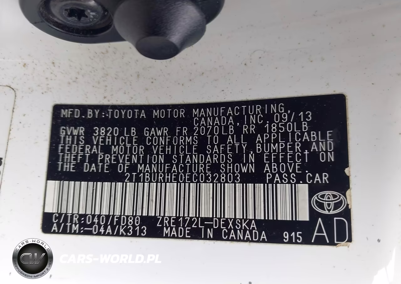 2014 Toyota Corolla S VIN:2T1BURHE0EC032803 - 9