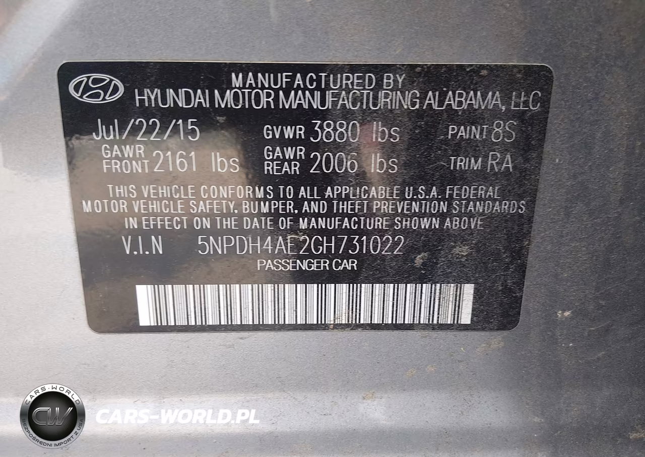 2016 Hyundai Elantra Se VIN:5NPDH4AE2GH731022 - 9