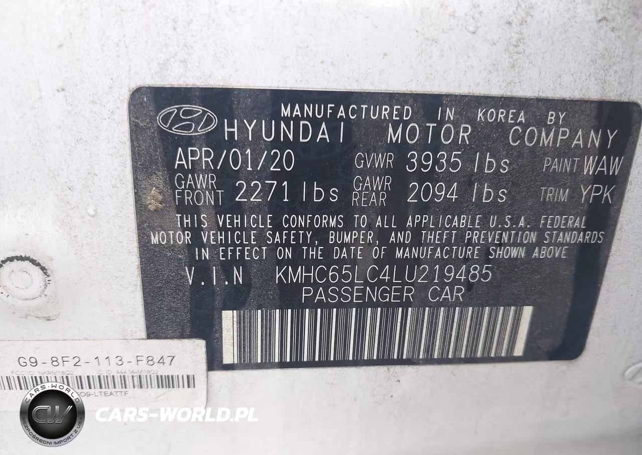 2020 Hyundai Ioniq Hybrid Blue VIN:KMHC65LC4LU219485 - 9