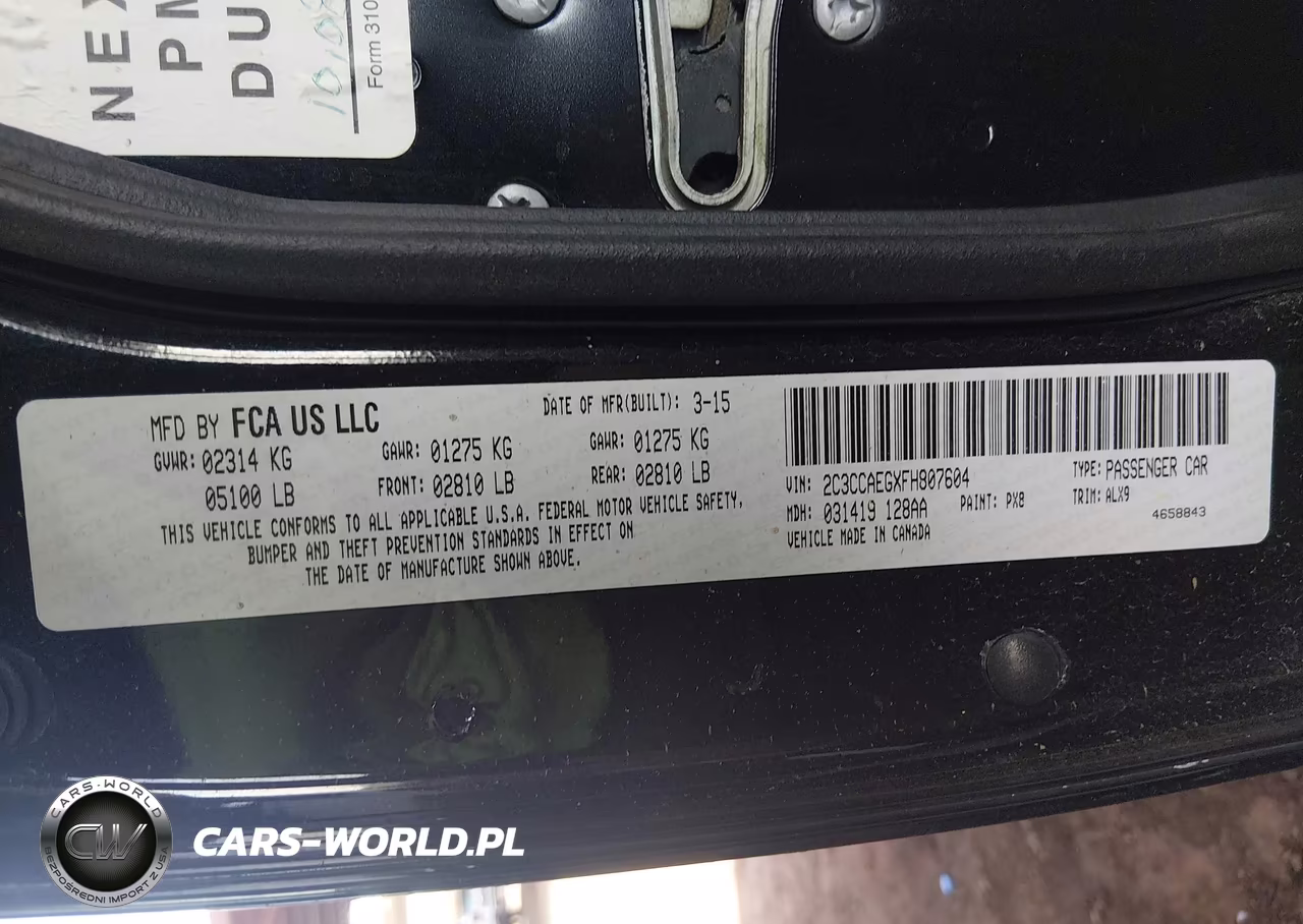 2015 Chrysler 300C VIN:2C3CCAEGXFH807604 - 9