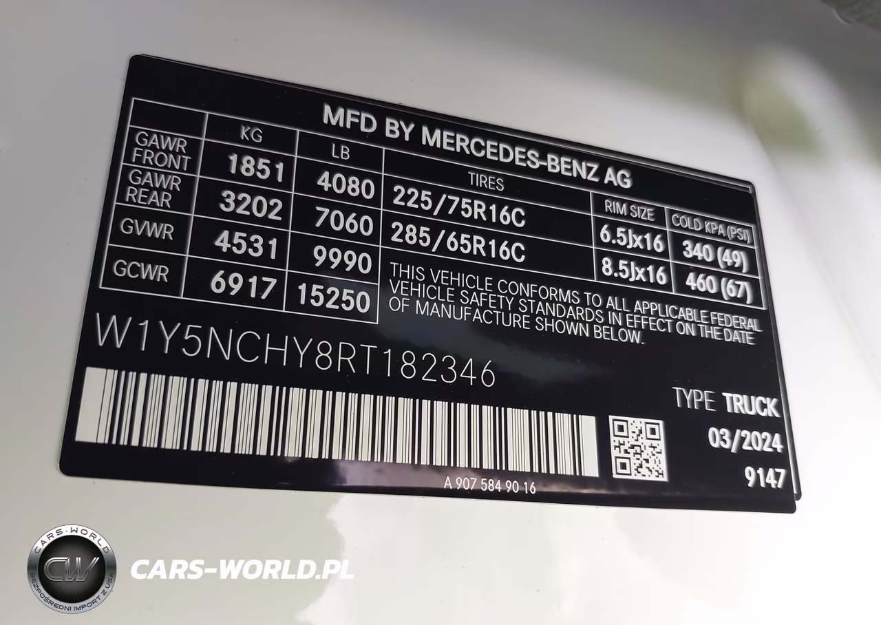 2024 Mercedes-Benz Sprinter 3500 High Roof 4-Cyl Diesel Ho VIN:W1Y5NCHY8RT182346 - 9