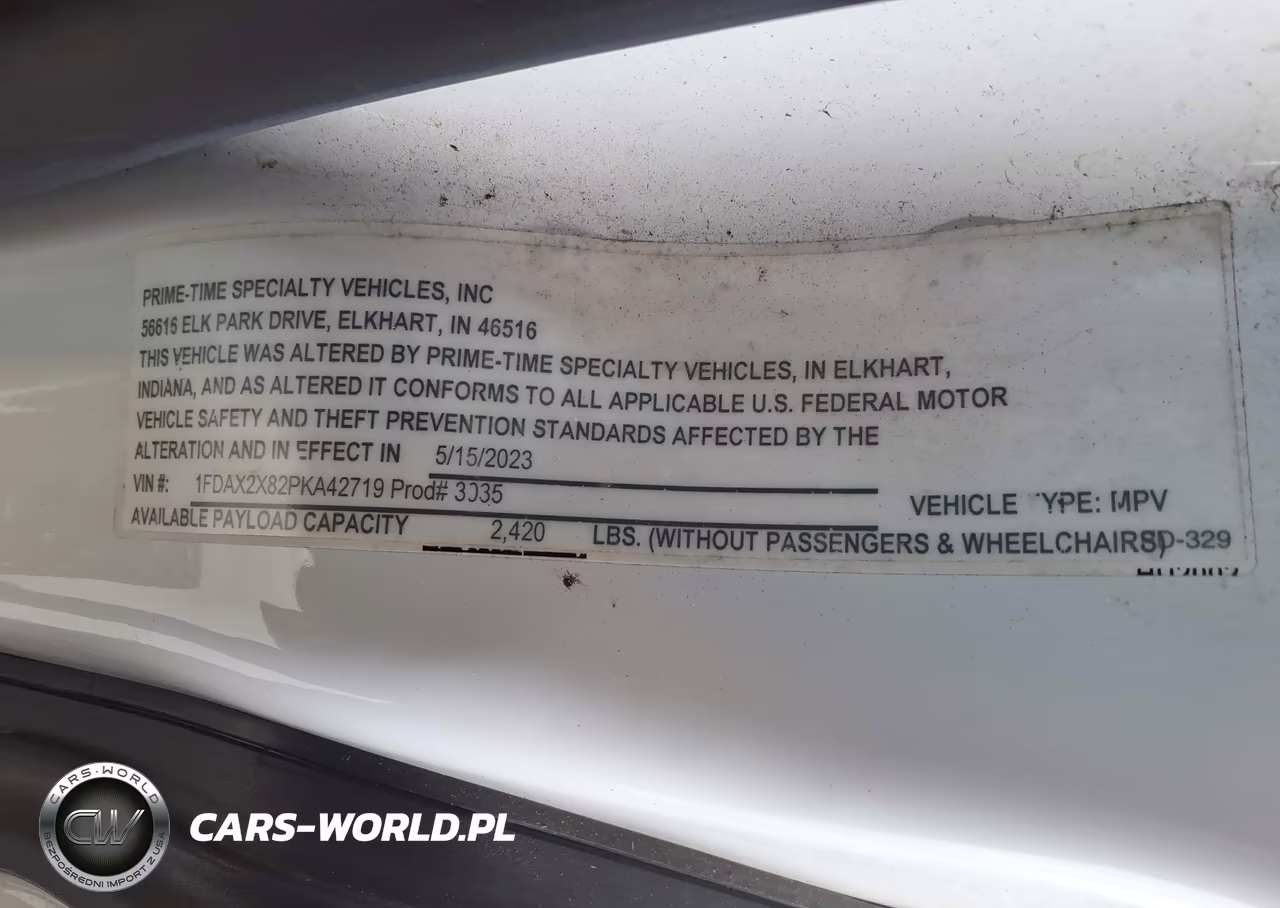 2023 Ford Transit-350 Passenger Van Xl VIN:1FDAX2X82PKA42719 - 9