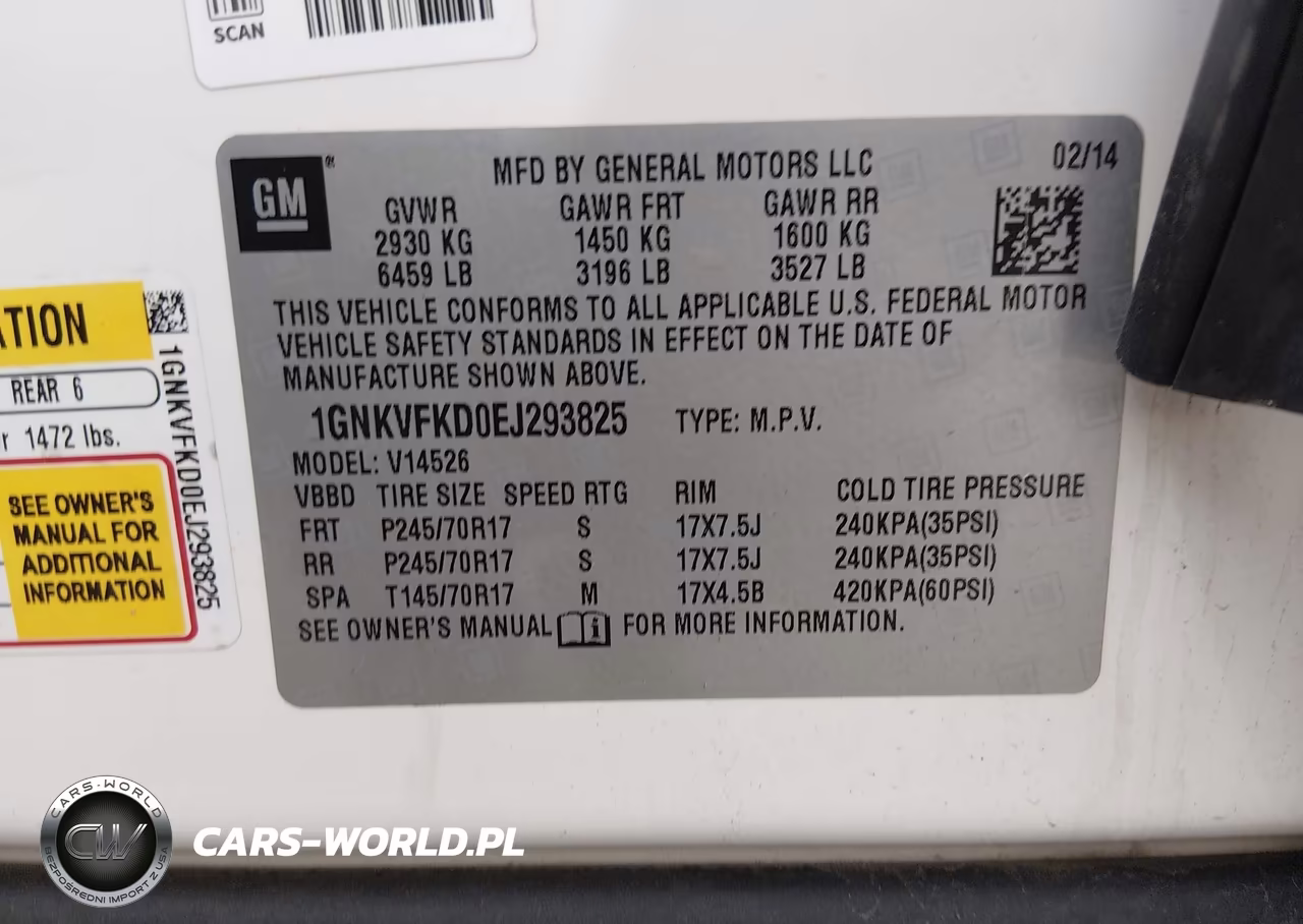 2014 Chevrolet Traverse Ls VIN:1GNKVFKD0EJ293825 - 9