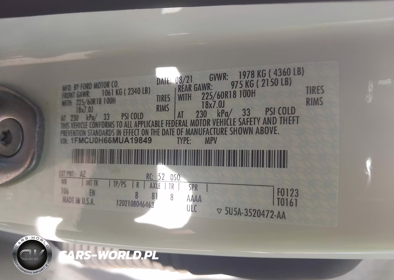 2021 Ford Escape Sel VIN:1FMCU0H66MUA19849 - 9