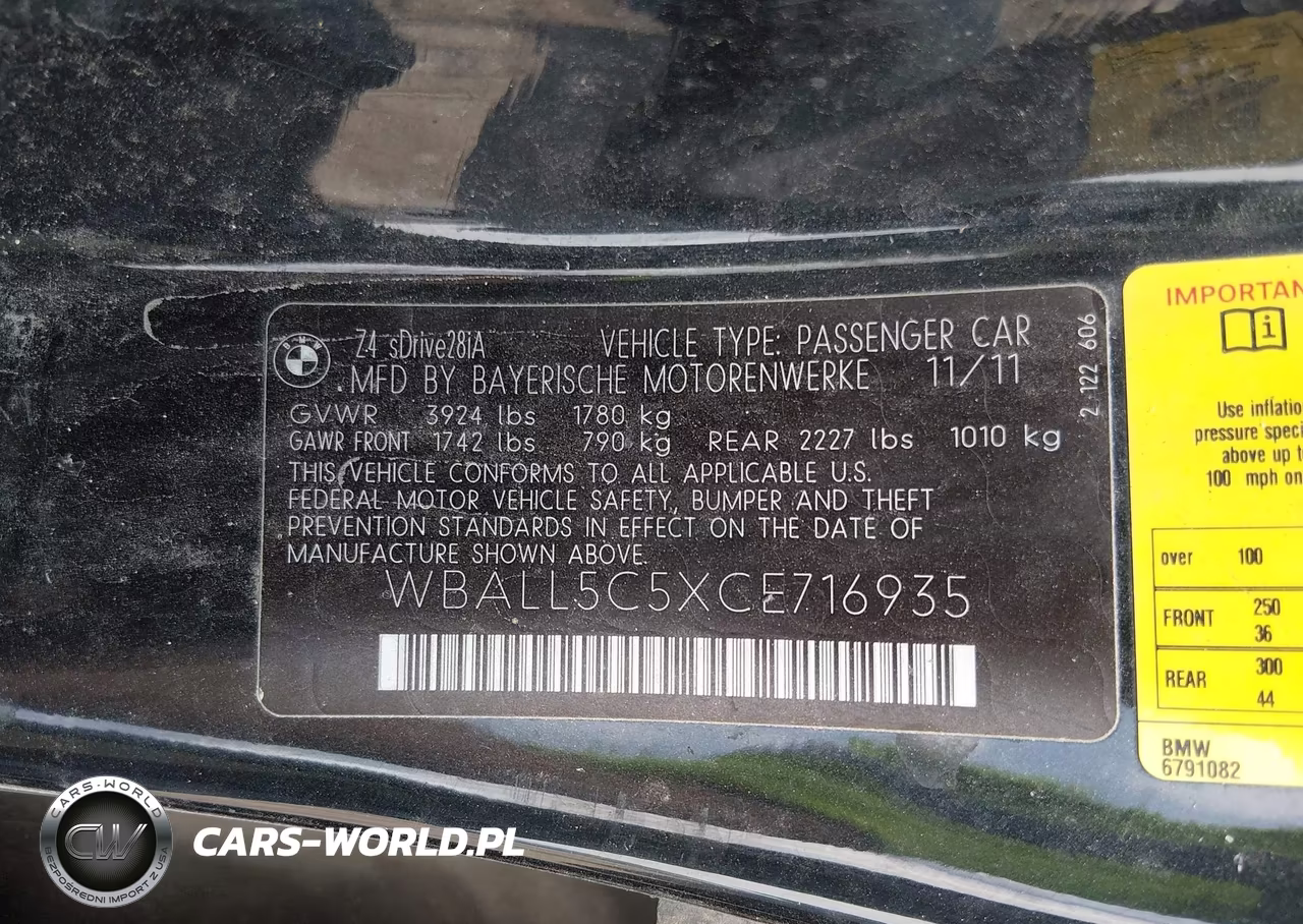 2012 BMW Z4 Sdrive28I VIN:WBALL5C5XCE716935 - 9