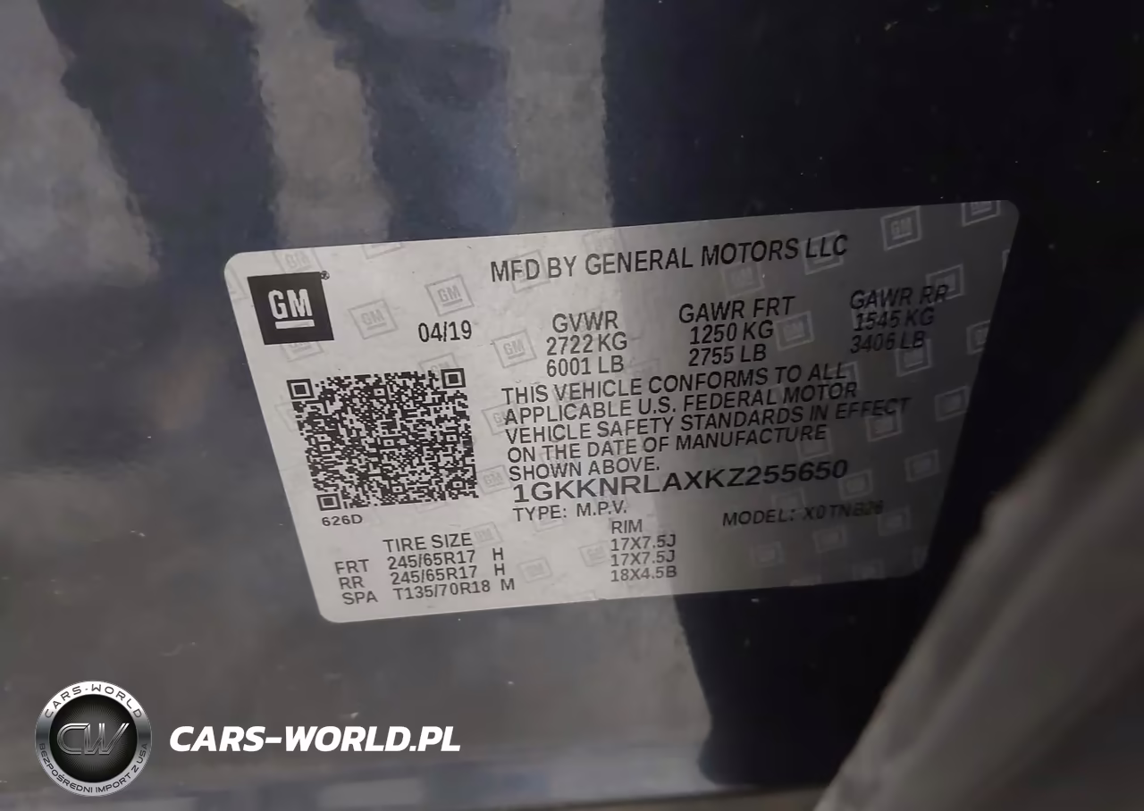 2019 GMC Acadia Sle-1 VIN:1GKKNRLAXKZ255650 - 9