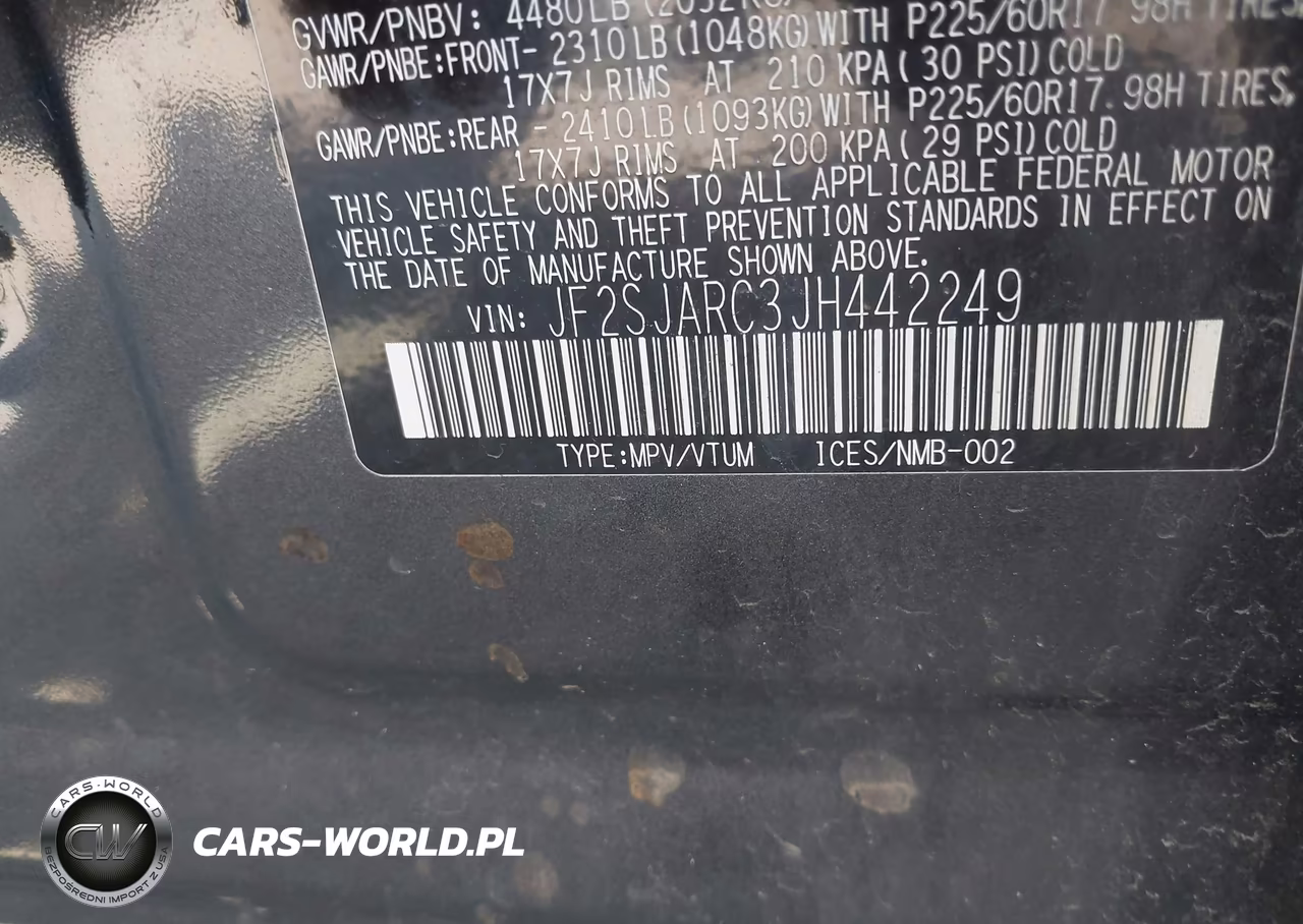 2018 Subaru Forester 2.5I Limited VIN:JF2SJARC3JH442249 - 9