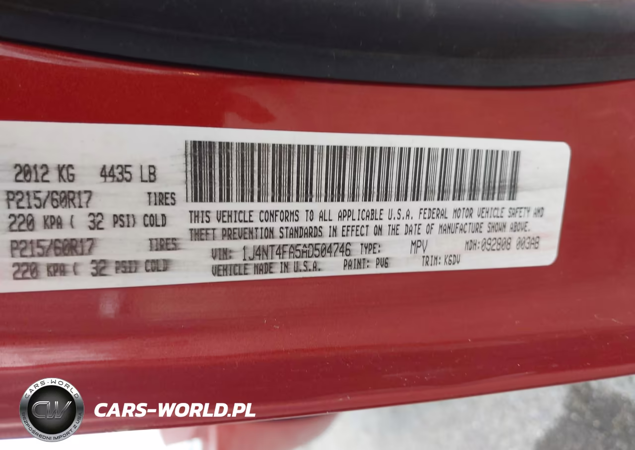 2010 Jeep Compass Sport VIN:1J4NT4FA5AD504746 - 9