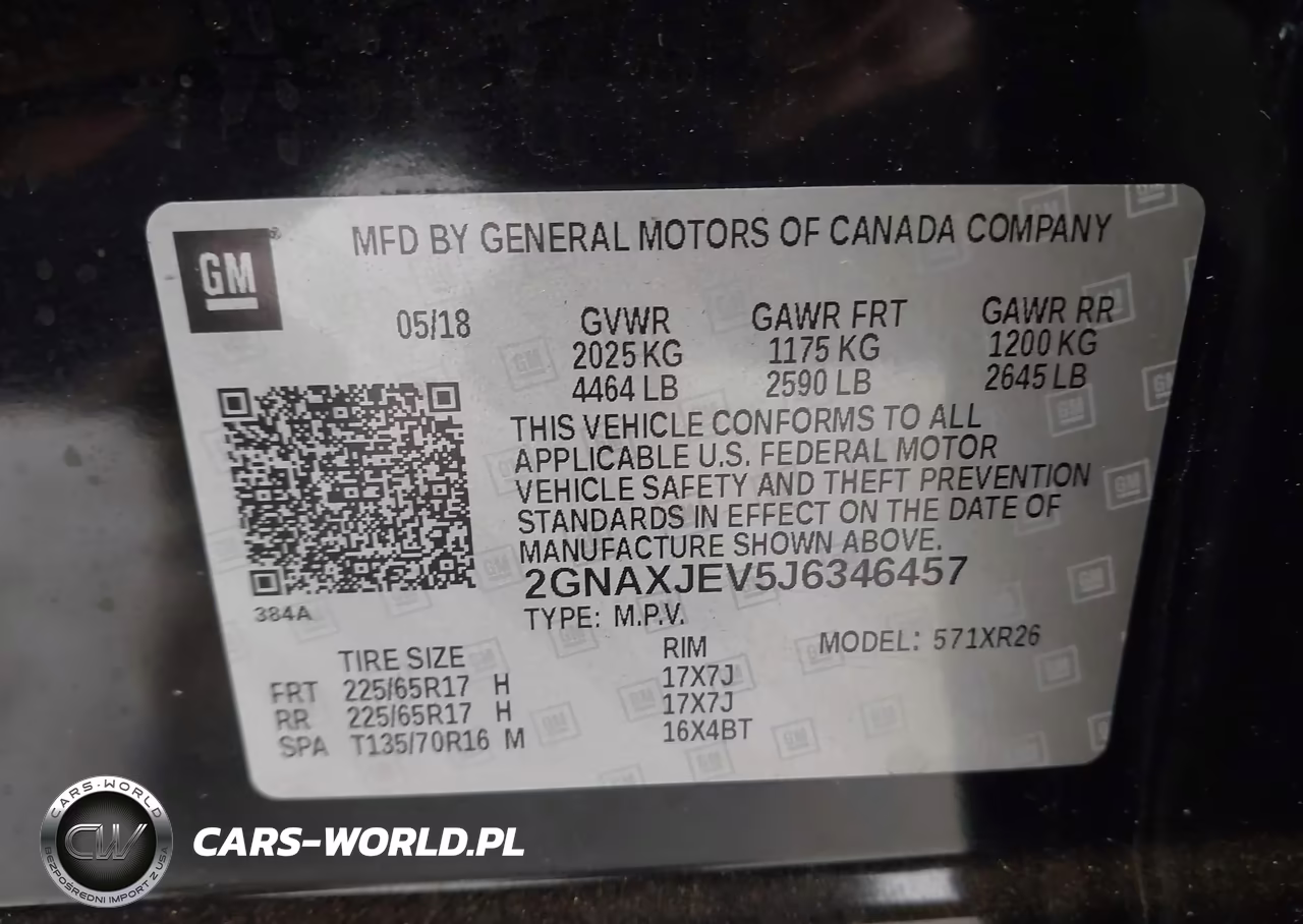 2018 Chevrolet Equinox Lt VIN:2GNAXJEV5J6346457 - 9