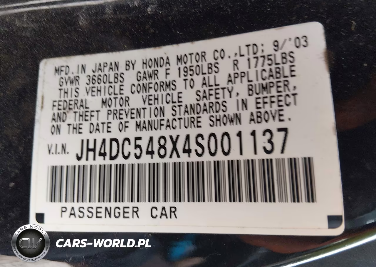 2004 Acura Rsx VIN:JH4DC548X4S001137 - 9