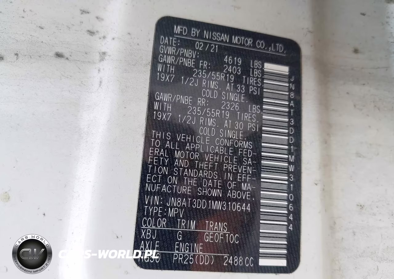 2021 Nissan Rogue Platinum Intelligent Awd VIN:JN8AT3DD1MW310644 - 9