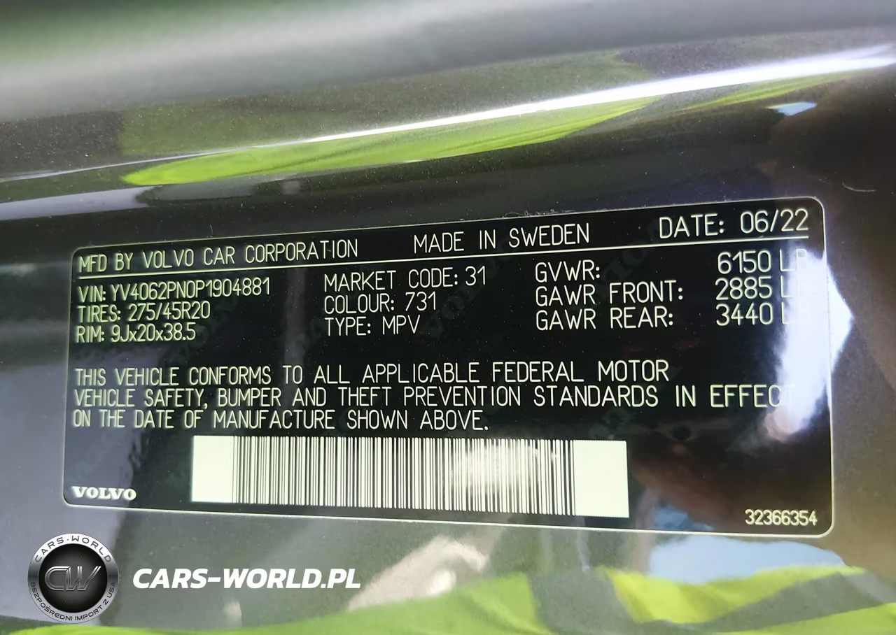 2023 Volvo Xc90 B6 Plus 7-Seater VIN:YV4062PN0P1904881 - 9