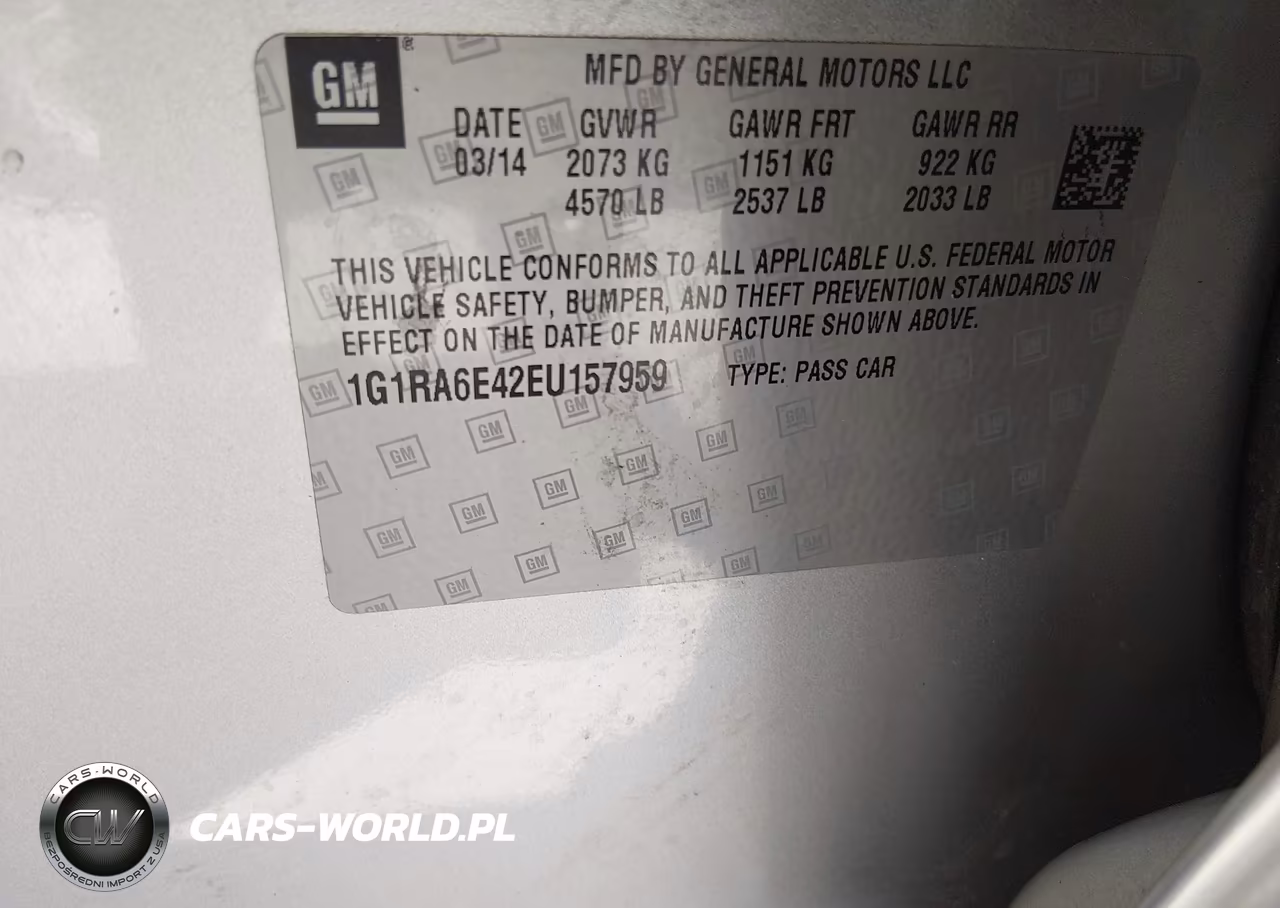 2014 Chevrolet Volt VIN:1G1RA6E42EU157959 - 9