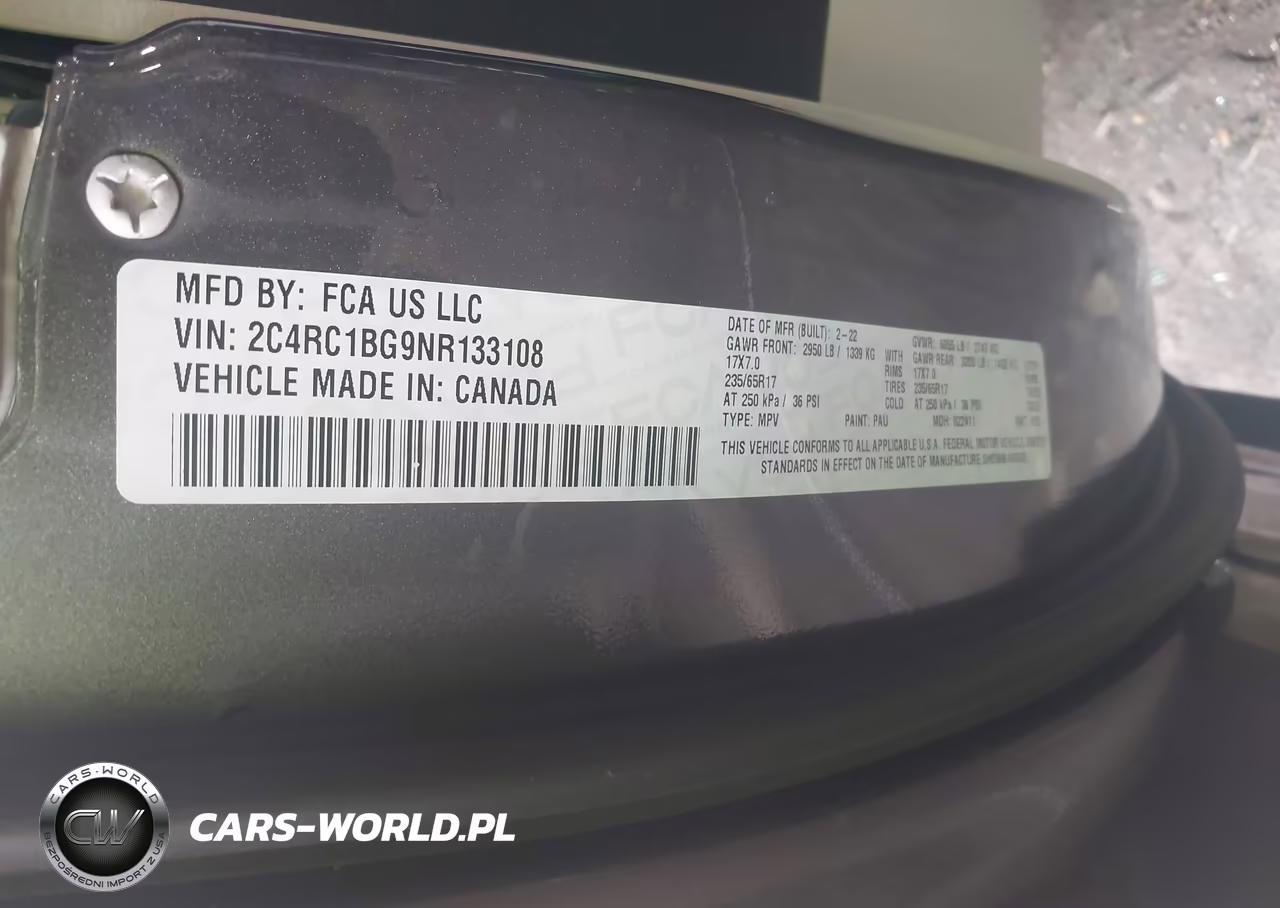 2022 Chrysler Pacifica Touring L VIN:2C4RC1BG9NR133108 - 9