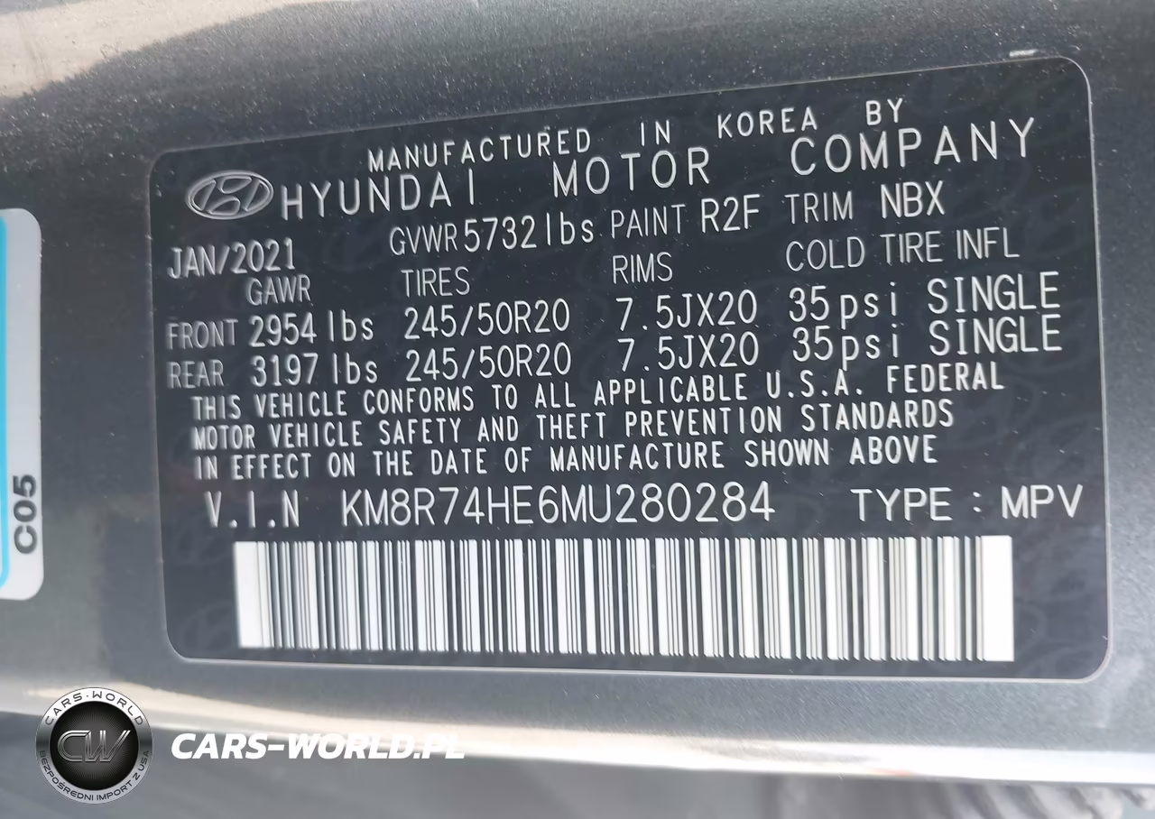 2021 Hyundai Palisade Calligraphy VIN:KM8R74HE6MU280284 - 9