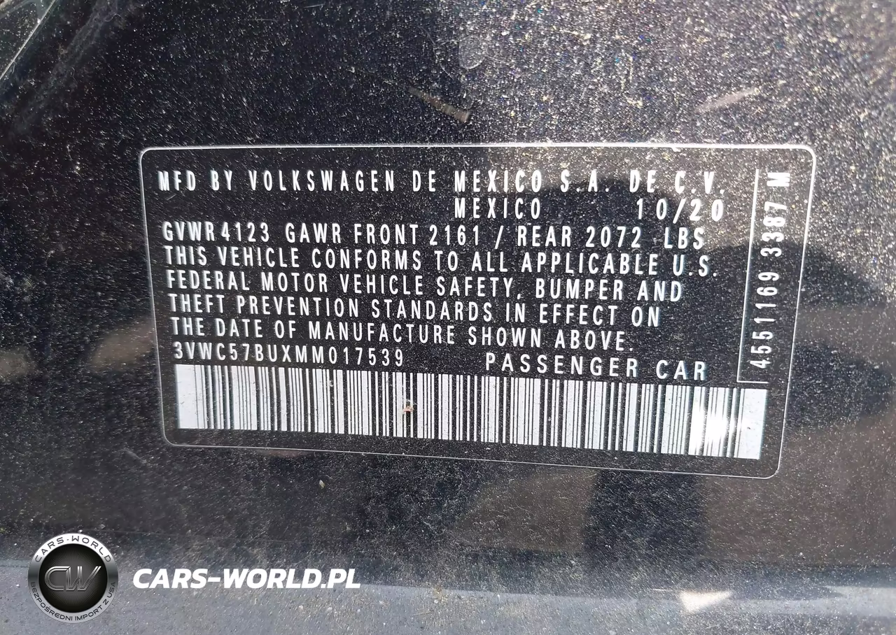 2021 Volkswagen Jetta VIN:3VWC57BUXMM017539 - 9