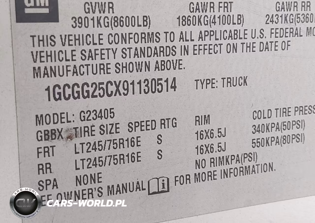 2009 Chevrolet Express Work Van VIN:1GCGG25CX91130514 - 9